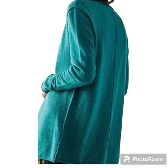 Free People 100% Cashmere Sweater Blue/Green Women’s Size XS - Picture 8 of 8